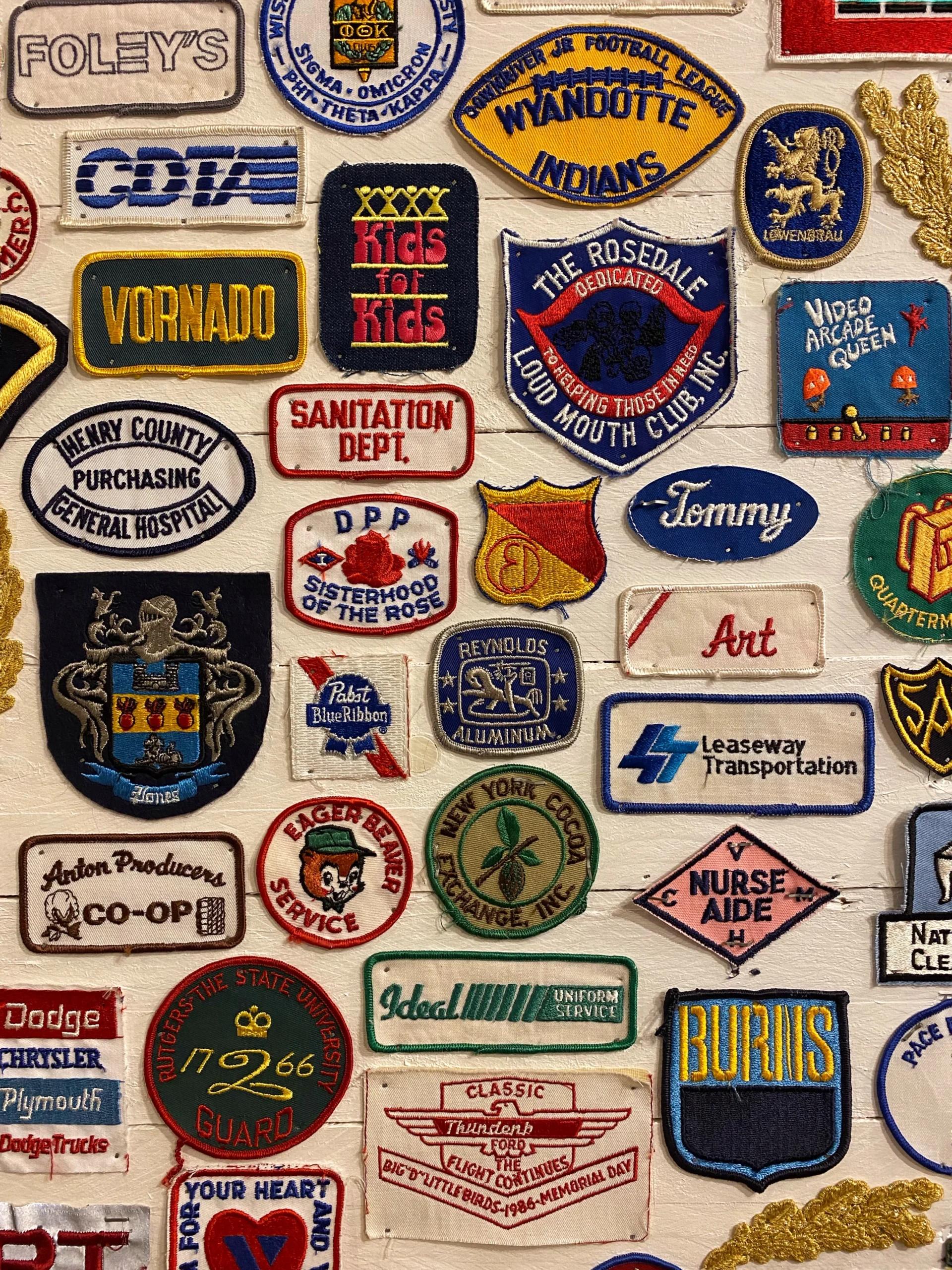 Stickers of multiple corporate logos